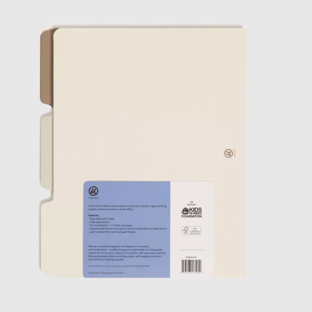 U Brands 12ct File Folders Subtle Textures (3)