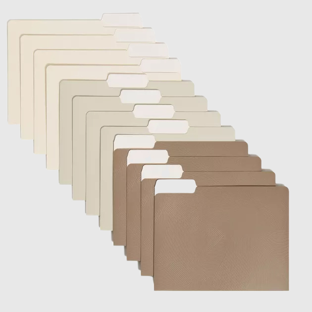 U Brands 12ct File Folders Subtle Textures (4)
