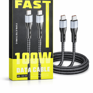 كابل شحن سريع Type-C إلى Type-C بقدرة 100W