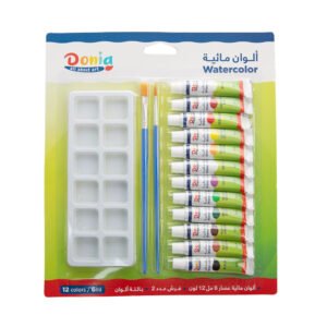 بالت رسم دنيا مع فرشتين و الوان مائية – 12 لون 6 مل